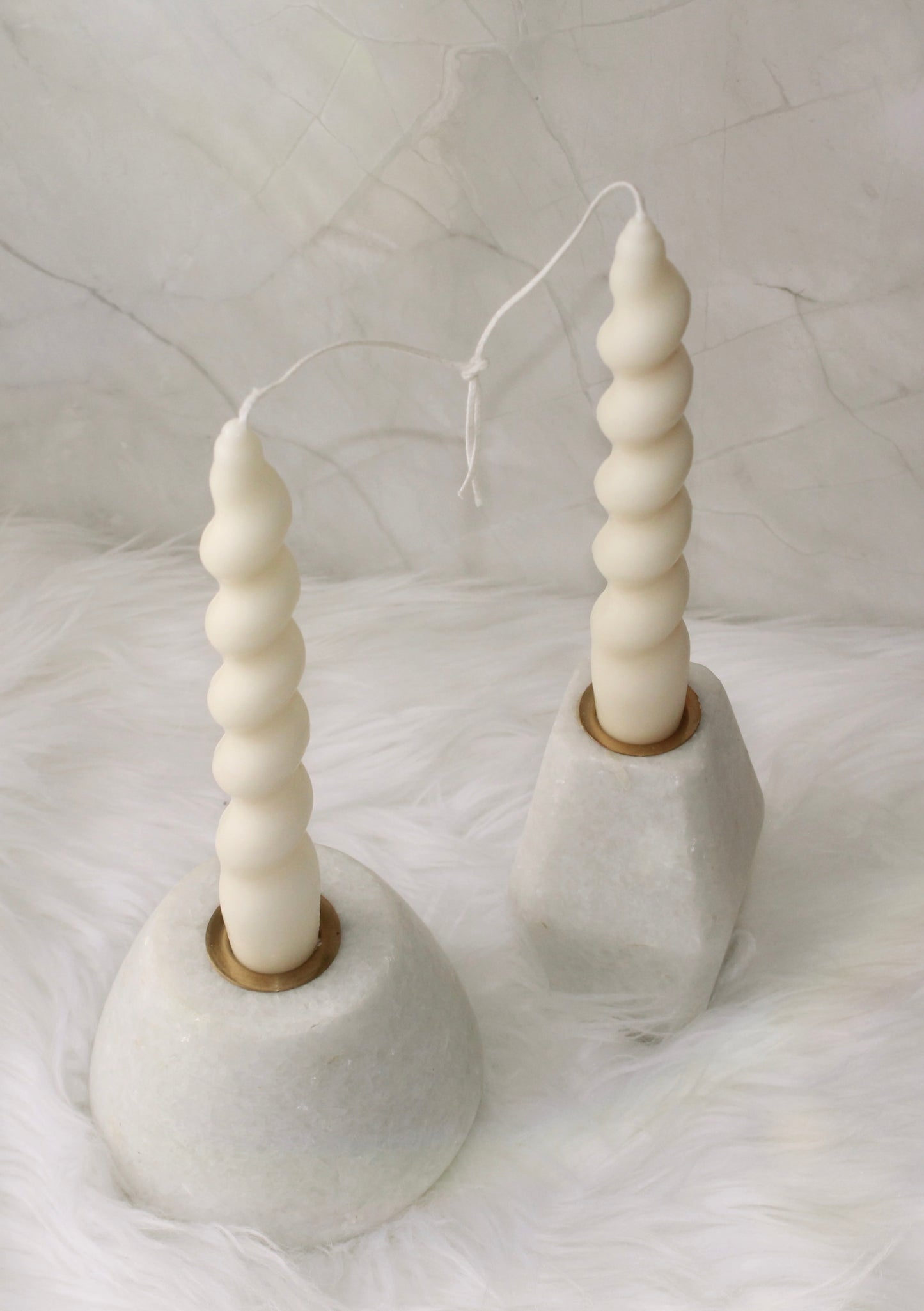 Tapered Spiral Candle Set - Lucent Aura