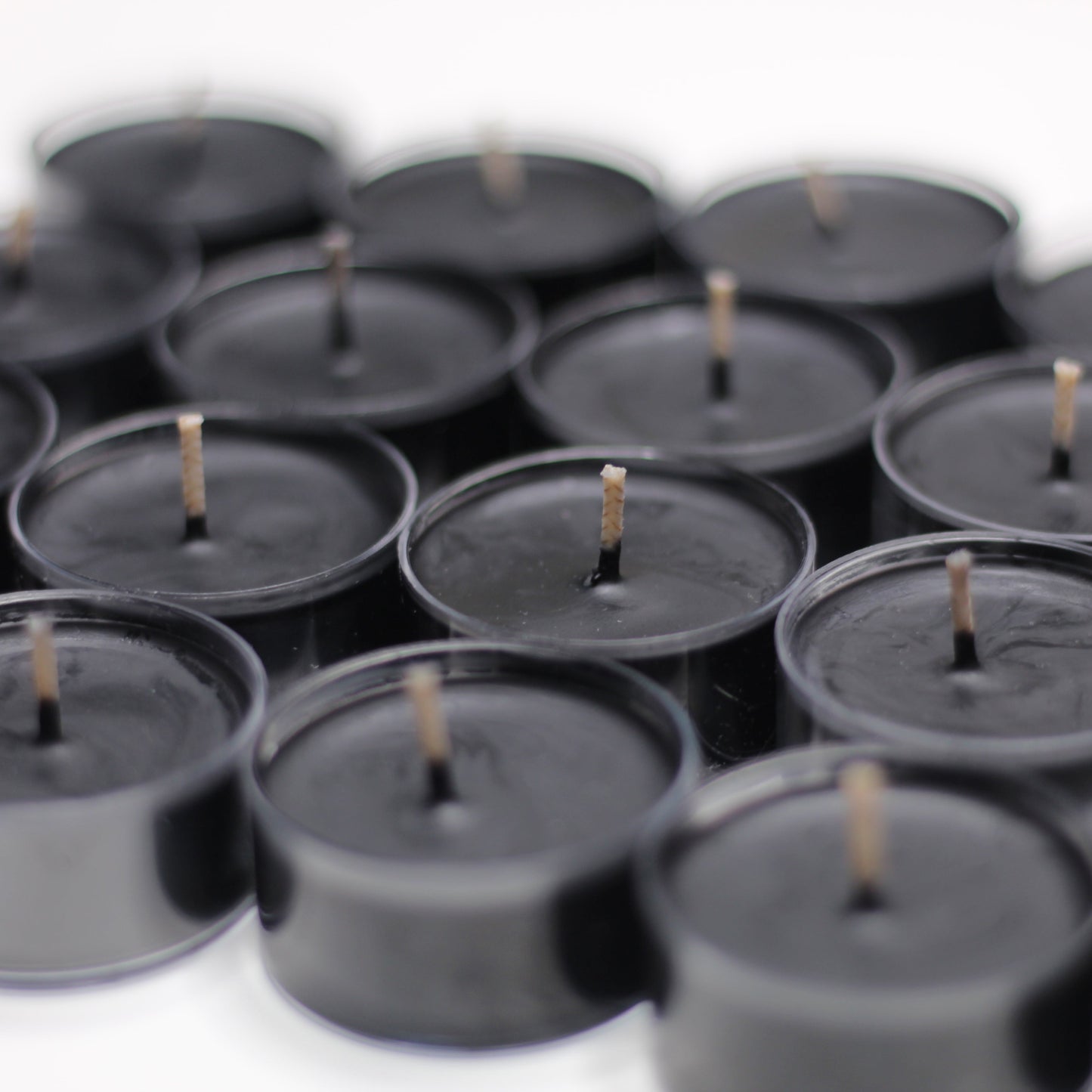 Black Vanilla Tea-light candles (4pk) - Lucent Aura