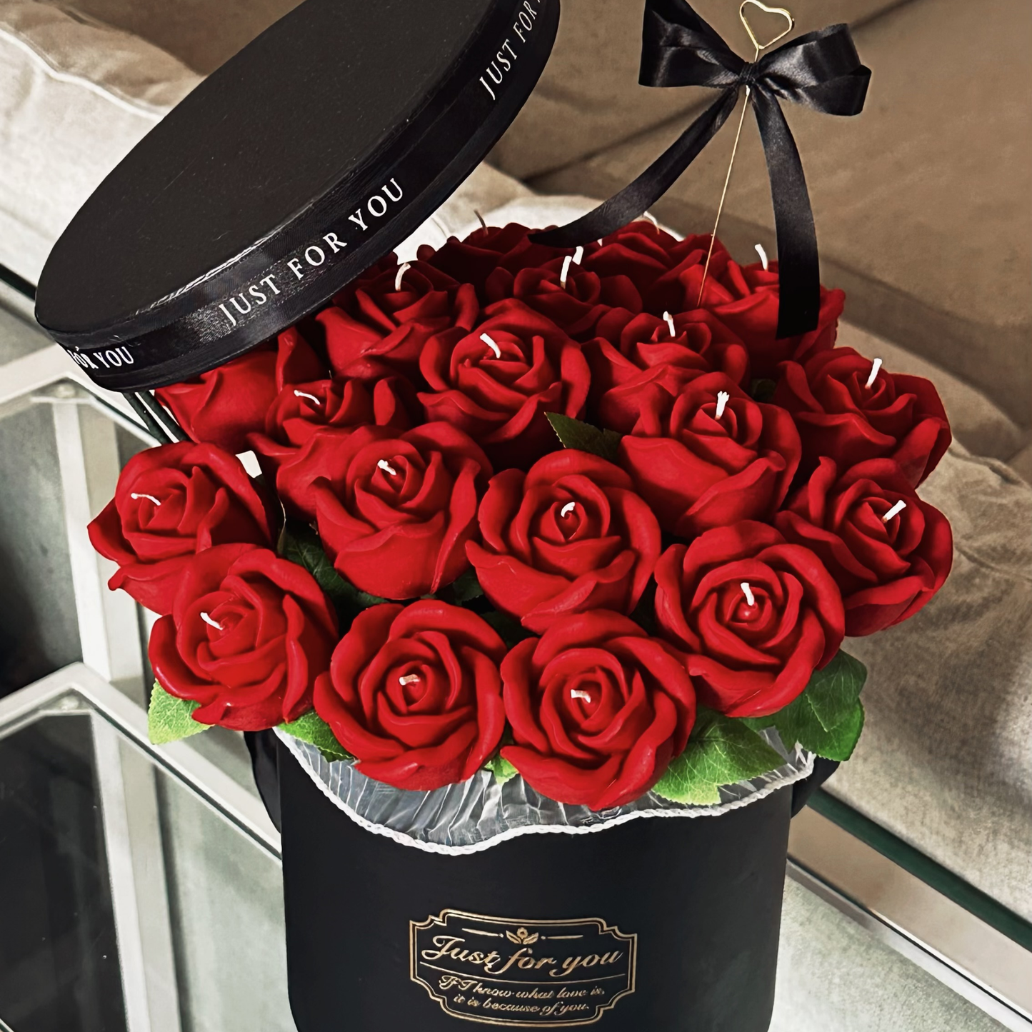 The Modern Rose candle Arrangement (Large)