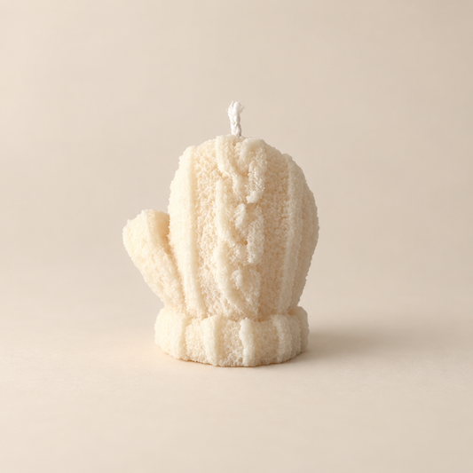 Knitted Mitten Candle