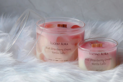 Iced Strawberry Vanilla Cream Latte Candle