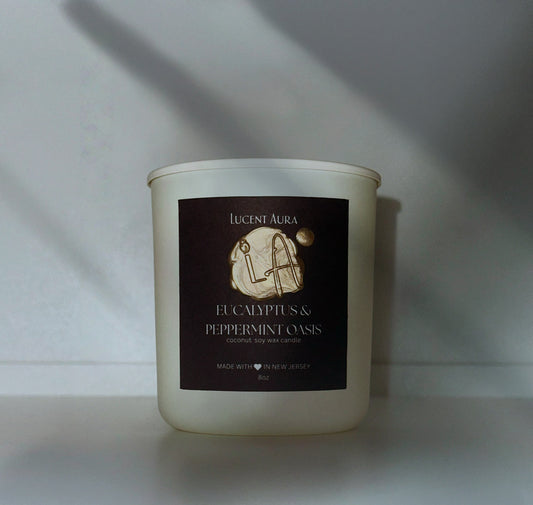 Eucalyptus & Peppermint Oasis Candle - Lucent Aura