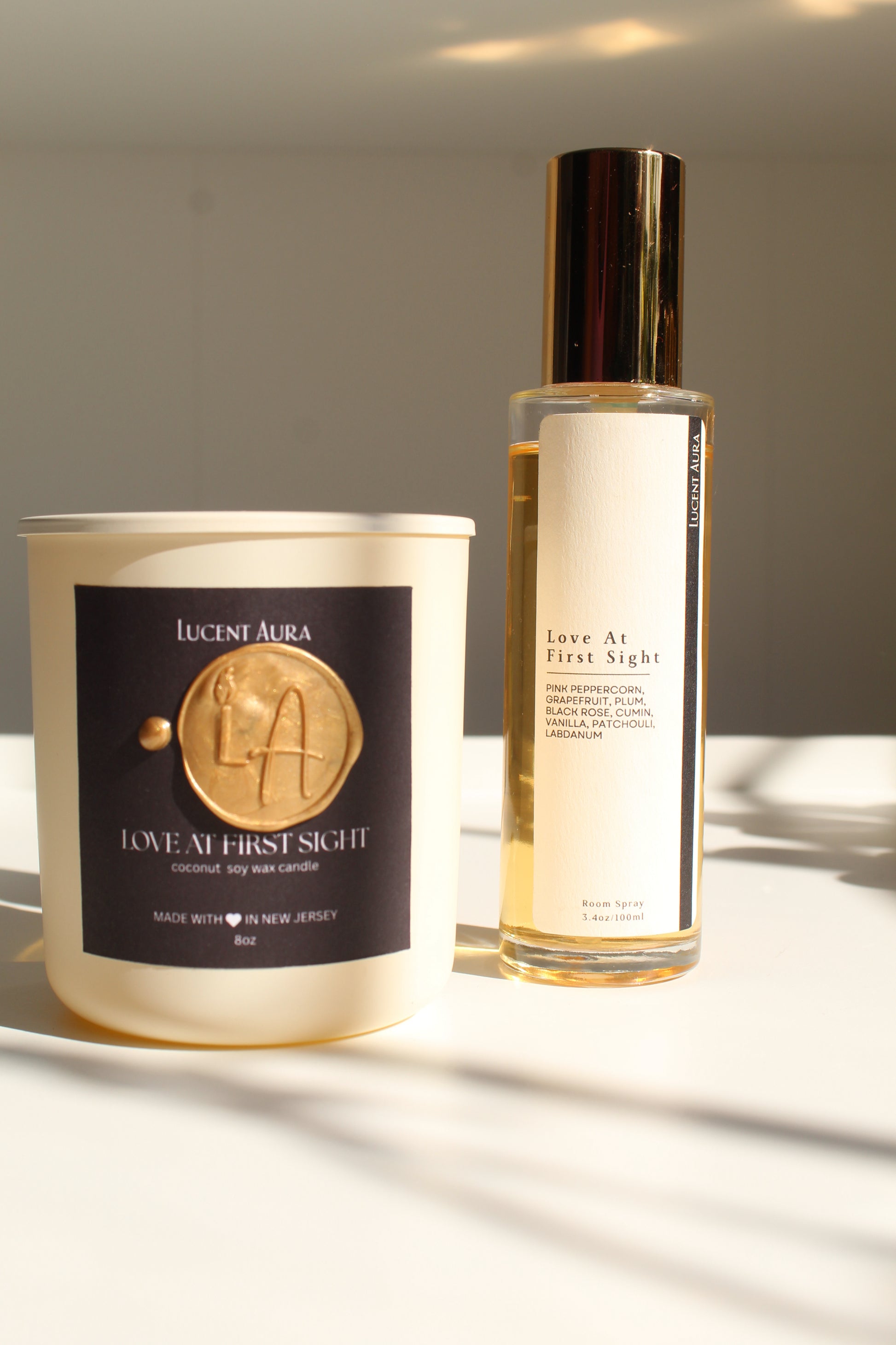 Love at First Sight candle and room spray - Lucent Aura