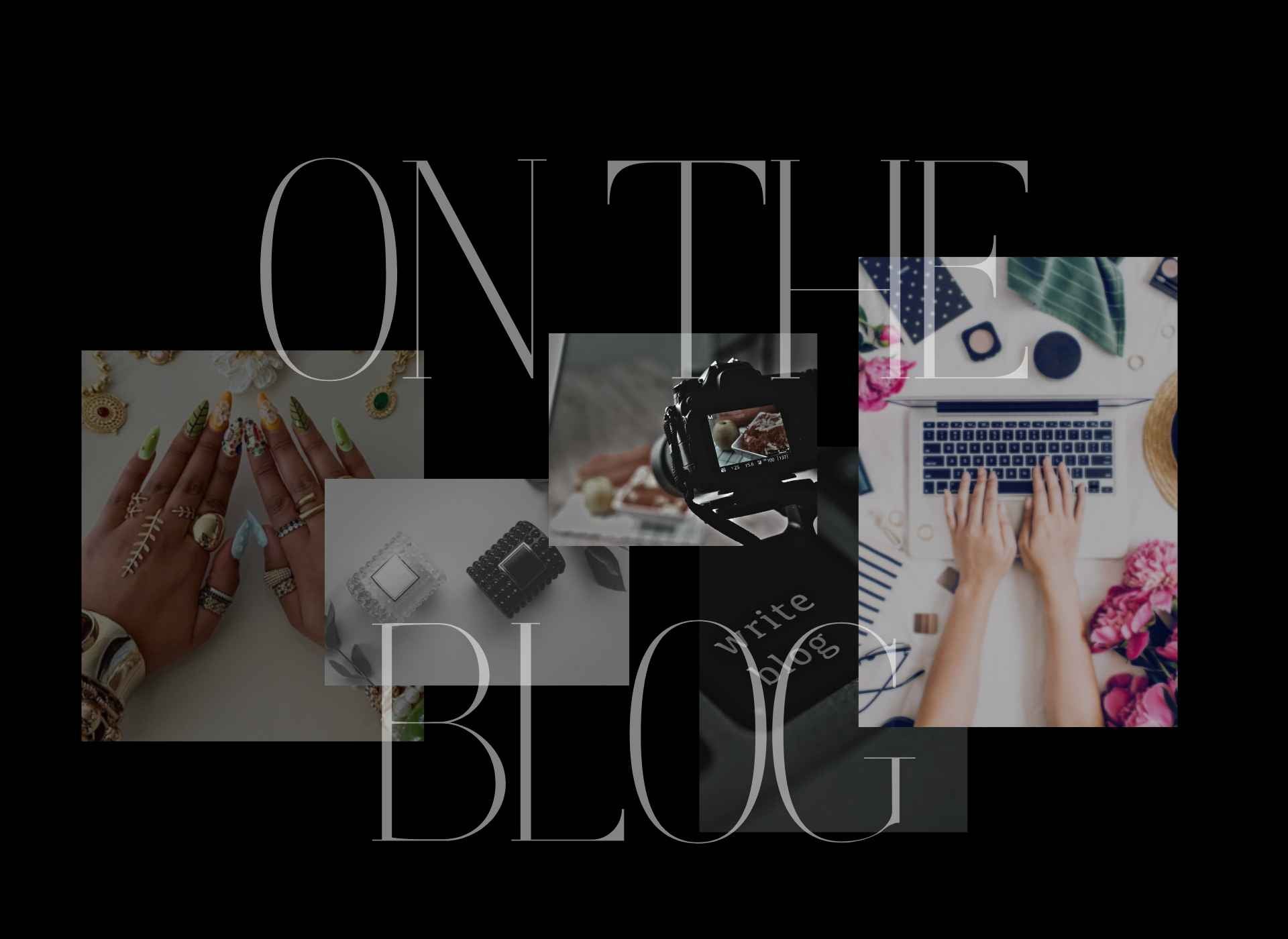 Collage of hands working on a laptop with text 'On the Blog' overlayed.
